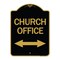 Signmission Church Parking W/ Bidirectional Arrow, Black & Gold Aluminum Sign, 18" x 24", BG-1824-24273 A-DES-BG-1824-24273 - alternate 1